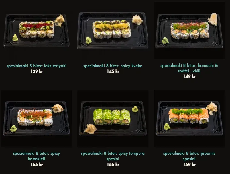 Japoniis Sushi Spesial Maki Meny